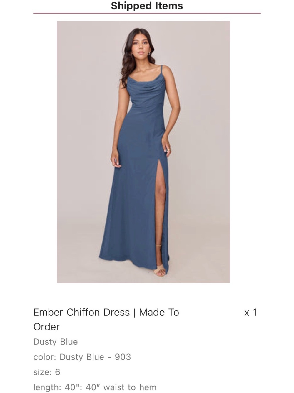 Revelry Ember Chiffon Maxi Dress - Dusty Blue